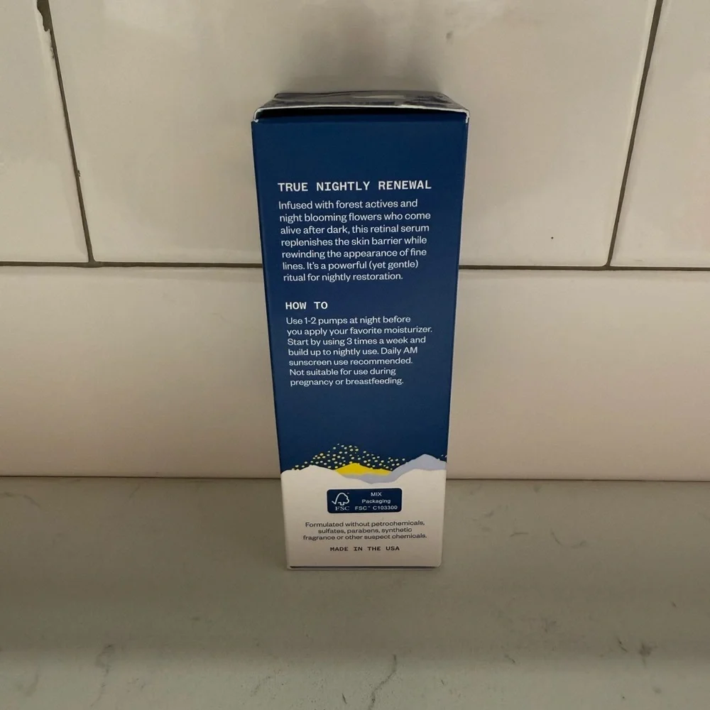 Ursa‎ Major Lunar Bloom Retinal Serum 1oz NIB | Clean Vegan Night Skincare